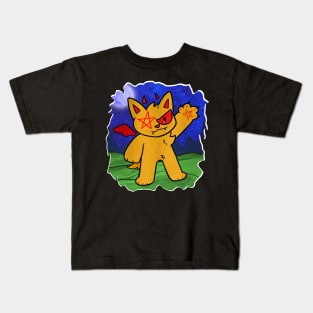 Luci the Devil Kitty Kids T-Shirt